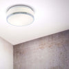 Plafoniera-Contemporanea-Formaggio-Acciaio-Cromo-Vetro-Bianco-1-Luce-E27-23Cm