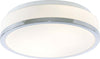 Plafoniera-Contemporanea-Formaggio-Acciaio-Cromo-Vetro-Bianco-1-Luce-E27-28Cm