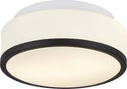 Plafoniera-Contemporanea-Formaggio-Acciaio-Nero-Vetro-1-Luce-E27