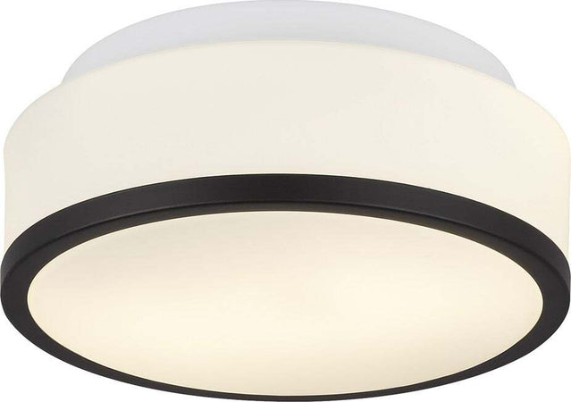 Plafoniera-Contemporanea-Formaggio-Acciaio-Nero-Vetro-1-Luce-E27