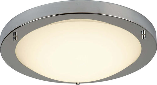 Plafoniera-Contemporanea-Ginevra-Acciaio-Argento-Vetro-Bianco-Led-13W-3000K