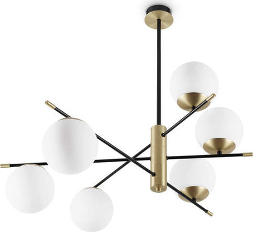 Plafoniera-Contemporanea-Gourmet-Metallo-Nero-6-Luci-E14