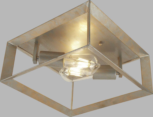 Plafoniera-Contemporanea-Heaton-Ferro-Argento-Oro-2-Luci-E27