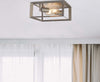 Plafoniera-Contemporanea-Heaton-Ferro-Argento-Oro-2-Luci-E27