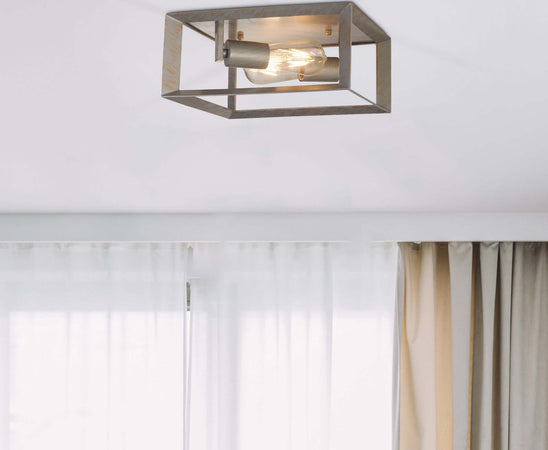 Plafoniera-Contemporanea-Heaton-Ferro-Argento-Oro-2-Luci-E27