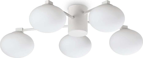 Plafoniera-Contemporanea-Hermes-Metallo-Bianco-5-Luci-G9-28W-3000K-Ip20