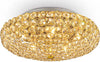 Plafoniera-Contemporanea-King-Metallo-Cristallo-Oro-5-Luci-G9-3W-3000K