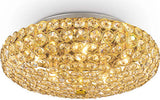 Plafoniera-Contemporanea-King-Metallo-Cristallo-Oro-5-Luci-G9-3W-3000K
