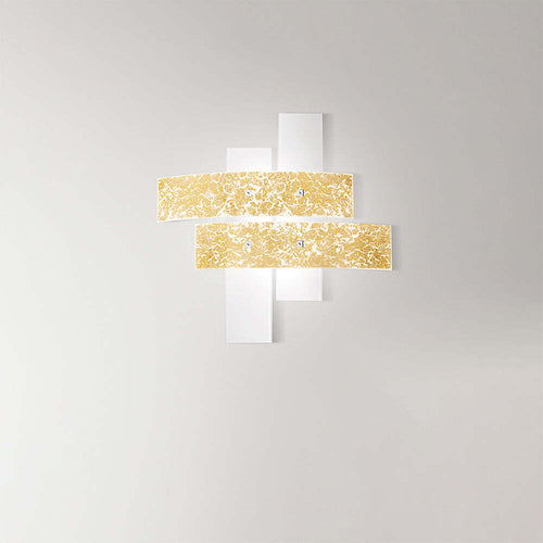 Plafoniera-Contemporanea-Lara-Metallo-Cromo-E-Vetro-Foglia-Oro-2-Luci-E27-50Cm