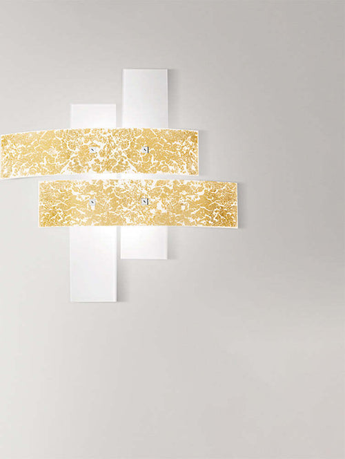 Plafoniera-Contemporanea-Lara-Metallo-Cromo-E-Vetro-Foglia-Oro-2-Luci-E27-70Cm