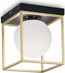 Plafoniera-Contemporanea-Lingotto-Metallo-Ottone-1-Luce-E14