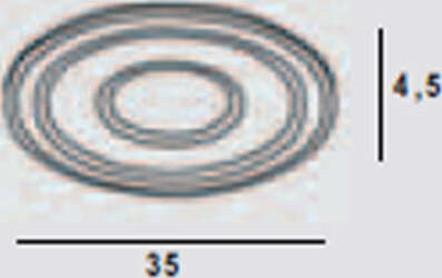 Plafoniera-Contemporanea-Loop-Metallo-Bianco-Led-30W