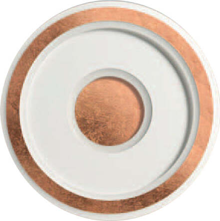 Plafoniera-Contemporanea-Loop-Metallo-Foglia-Rame-Led-60W