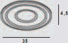 Plafoniera-Contemporanea-Loop-Metallo-Rame-Opaco-Led-30W