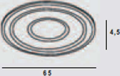 Plafoniera-Contemporanea-Loop-Metallo-Rame-Opaco-Led-60W