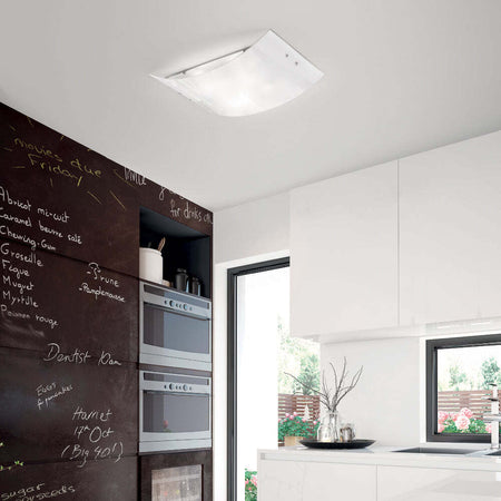 Plafoniera-Contemporanea-Michela-Metallo-Cromo-E-Vetro-Bianco-45Cm-2-Luci-E27