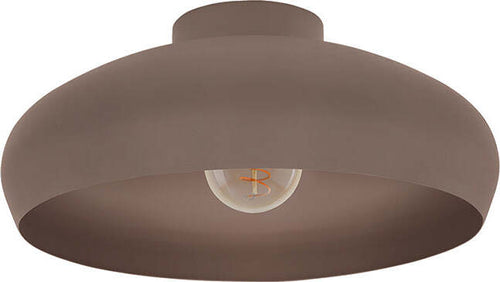 Plafoniera-Contemporanea-Mogano-1-Luce-Acciaio-Marrone