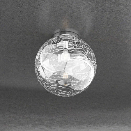 Plafoniera-Contemporanea-Moon-Metallo-Cromo-Vetro-Bianco-1-Luce-E27-D.30Cm