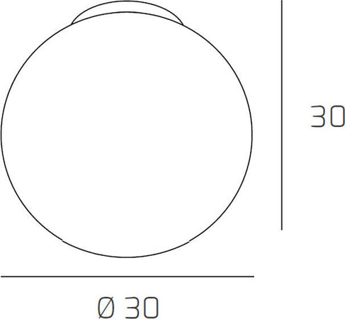 Plafoniera-Contemporanea-Moon-Metallo-Cromo-Vetro-Bianco-1-Luce-E27-D.30Cm