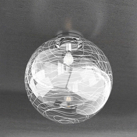 Plafoniera-Contemporanea-Moon-Metallo-Cromo-Vetro-Bianco-1-Luce-E27-D.40Cm