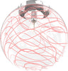 Plafoniera-Contemporanea-Moon-Metallo-Cromo-Vetro-Rosso-1-Luce-E27-D.30Cm