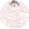 Plafoniera-Contemporanea-Moon-Metallo-Cromo-Vetro-Rosso-1-Luce-E27-D.40Cm