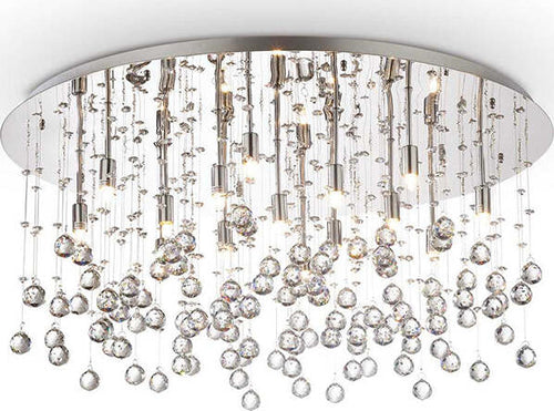 Plafoniera-Contemporanea-Moonlight-Metallo-Cristallo-Oro-15-Luci-G9-3W-3000K