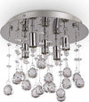 Plafoniera-Contemporanea-Moonlight-Metallo-Cristallo-Oro-5-Luci-G9-3W-3000K