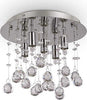 Plafoniera-Contemporanea-Moonlight-Metallo-Cristallo-Oro-5-Luci-G9-3W-3000K