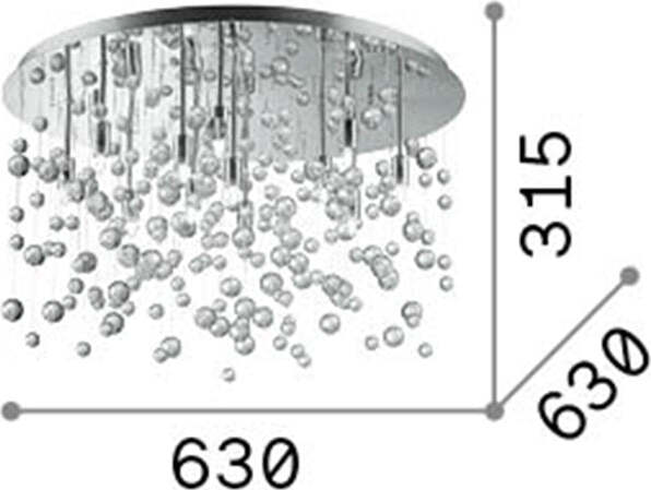 Plafoniera-Contemporanea-Neve-Metallo-Cromo-12-Luci-G9-3W-3000K-Luce-Calda