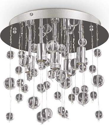 Plafoniera-Contemporanea-Neve-Metallo-Cromo-5-Luci-G9-3W-3000K-Luce-Calda