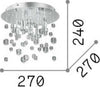 Plafoniera-Contemporanea-Neve-Metallo-Cromo-5-Luci-G9-3W-3000K-Luce-Calda