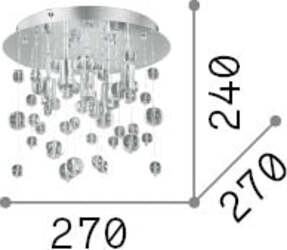 Plafoniera-Contemporanea-Neve-Metallo-Cromo-5-Luci-G9-3W-3000K-Luce-Calda