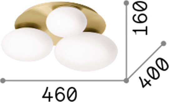 Plafoniera-Contemporanea-Ninfea-Metallo-Bianco-3-Luci-Gx53-9W-3000K-Luce-Calda