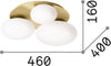 Plafoniera-Contemporanea-Ninfea-Metallo-Ottone-3-Luci-Gx53-9W-3000K-Luce-Calda