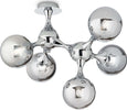 Plafoniera-Contemporanea-Nodi-Metallo-Cromo-5-Luci-E14