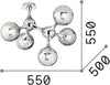 Plafoniera-Contemporanea-Nodi-Metallo-Cromo-5-Luci-E14