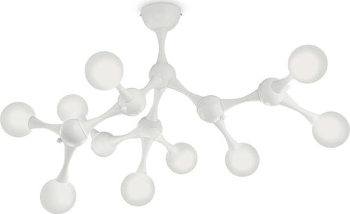 Plafoniera-Contemporanea-Nodino-Metallo-Bianco-9-Luci-G9-3W-3000K-Luce-Calda