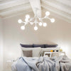 Plafoniera-Contemporanea-Nodino-Metallo-Bianco-9-Luci-G9-3W-3000K-Luce-Calda