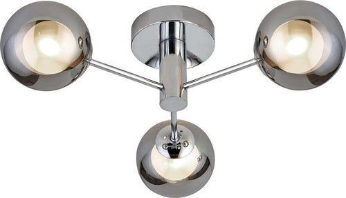 Plafoniera-Contemporanea-Oscar-Acciaio-Cromo-Fumè-3-Luci-G9