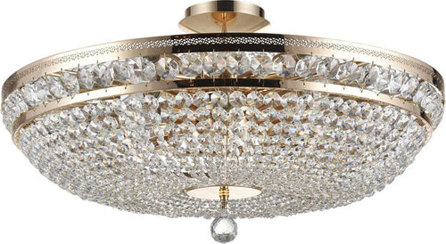 Plafoniera-Contemporanea-Ottilia-Metallo-Oro-12-Luci-Diffusori-Metallo
