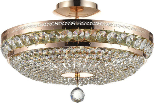 Plafoniera-Contemporanea-Ottilia-Metallo-Oro-6-Luci-Diffusori-Metallo