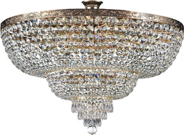 Plafoniera-Contemporanea-Palace-Metallo-Oro-14-Luci