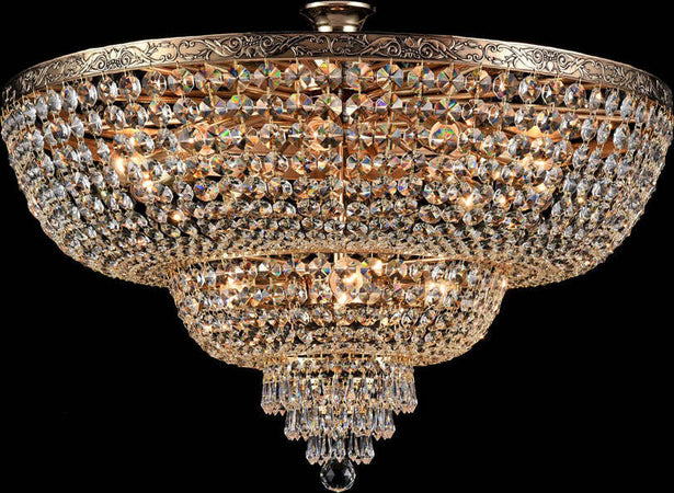 Plafoniera-Contemporanea-Palace-Metallo-Oro-14-Luci