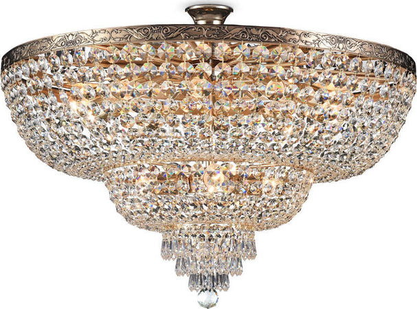 Plafoniera-Contemporanea-Palace-Metallo-Oro-14-Luci