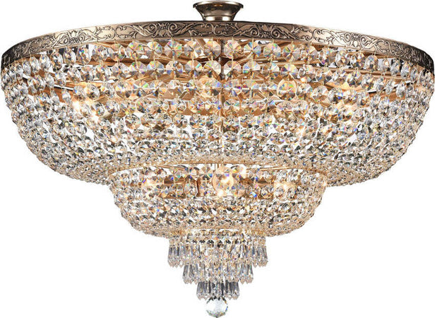 Plafoniera-Contemporanea-Palace-Metallo-Oro-14-Luci