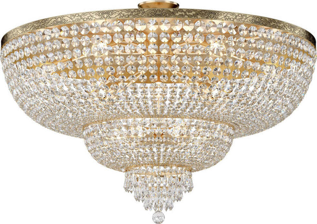 Plafoniera-Contemporanea-Palace-Metallo-Oro-18-Luci