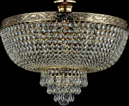 Plafoniera-Contemporanea-Palace-Metallo-Oro-Antico-6-Luci
