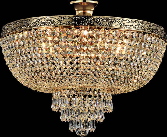 Plafoniera-Contemporanea-Palace-Metallo-Oro-Antico-6-Luci
