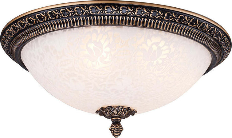 Plafoniera-Contemporanea-Pascal-Metallo-Bronzo-3-Luci-Diffusori-Vetro